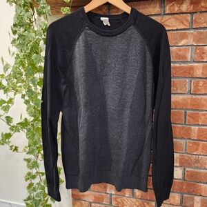Express Charcoal and Black Knit Top